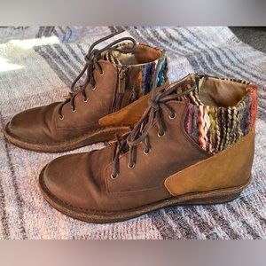 Aetrex Jolie Sweater leather boots | size 8.5 | boho boots | brown leather boots